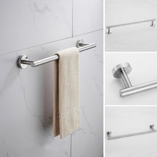 Load image into Gallery viewer, 304 Stainless Steel With Grooved Bathroom Pendant Bathroom Shelf,Style:, Wire Drawing Single Rod 40cm, Wire Drawing  Towel Ring, Wire Drawing Hook, Paper Towel Holder A, Paper Towel Holder  B, Vertical Single Rod, Black Cloth Hook                      ...