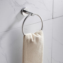 Load image into Gallery viewer, 304 Stainless Steel With Grooved Bathroom Pendant Bathroom Shelf,Style:, Wire Drawing Single Rod 40cm, Wire Drawing  Towel Ring, Wire Drawing Hook, Paper Towel Holder A, Paper Towel Holder  B, Vertical Single Rod, Black Cloth Hook                      ...