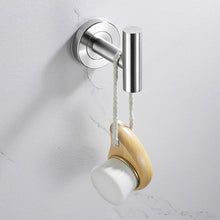 Load image into Gallery viewer, 304 Stainless Steel With Grooved Bathroom Pendant Bathroom Shelf,Style:, Wire Drawing Single Rod 40cm, Wire Drawing  Towel Ring, Wire Drawing Hook, Paper Towel Holder A, Paper Towel Holder  B, Vertical Single Rod, Black Cloth Hook                      ...