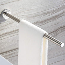 Load image into Gallery viewer, 304 Stainless Steel With Grooved Bathroom Pendant Bathroom Shelf,Style:, Wire Drawing Single Rod 40cm, Wire Drawing  Towel Ring, Wire Drawing Hook, Paper Towel Holder A, Paper Towel Holder  B, Vertical Single Rod, Black Cloth Hook                      ...