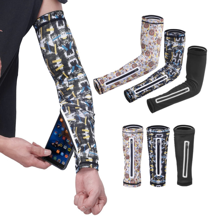 Sports Multi-Function Sunscreen Ice Sleeves with Zipper Pocket