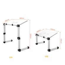 Load image into Gallery viewer, Oatsbasf Folding Computer Desk Laptop Stand Foldable Lifting Heightening Storage Portable Rack,Style:, L01 White, L01 Black, L01 Red, L02 White, L02  Black, L02 Red