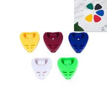 Load image into Gallery viewer, 100 PCS ABS Storage Box for Guitar Pick, Random Color Delivery, Heart-shaped Pick Box, Large Triangular Pick Box