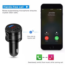 Load image into Gallery viewer, Car Bluetooth Handsfree Car FM Transmitter Music Player Car Charger, X20 Black