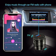 Load image into Gallery viewer, Car Bluetooth Handsfree Car FM Transmitter Music Player Car Charger, X20 Black