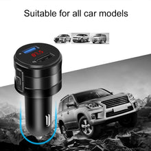 Load image into Gallery viewer, Car Bluetooth Handsfree Car FM Transmitter Music Player Car Charger, X20 Black