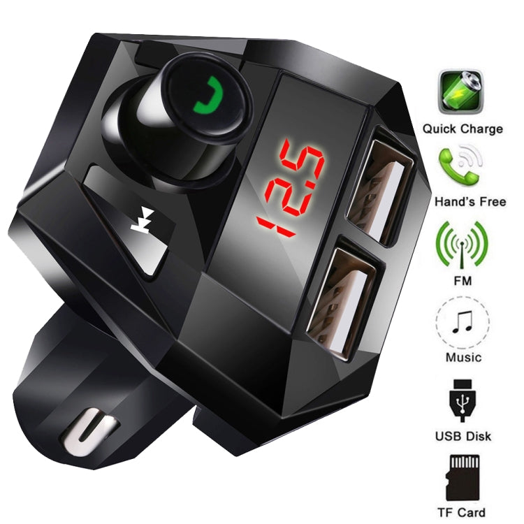 G18 Car Bluetooth Hands-Free MP3 Player Dual USB Bluetooth Charge FM Transmitter Bluetooth Receiver, G18