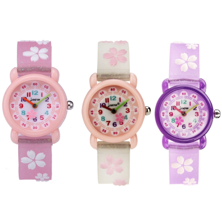 JNEW A335-86195 Children Cute Cartoon Waterproof Time Cognitive Quartz Watch