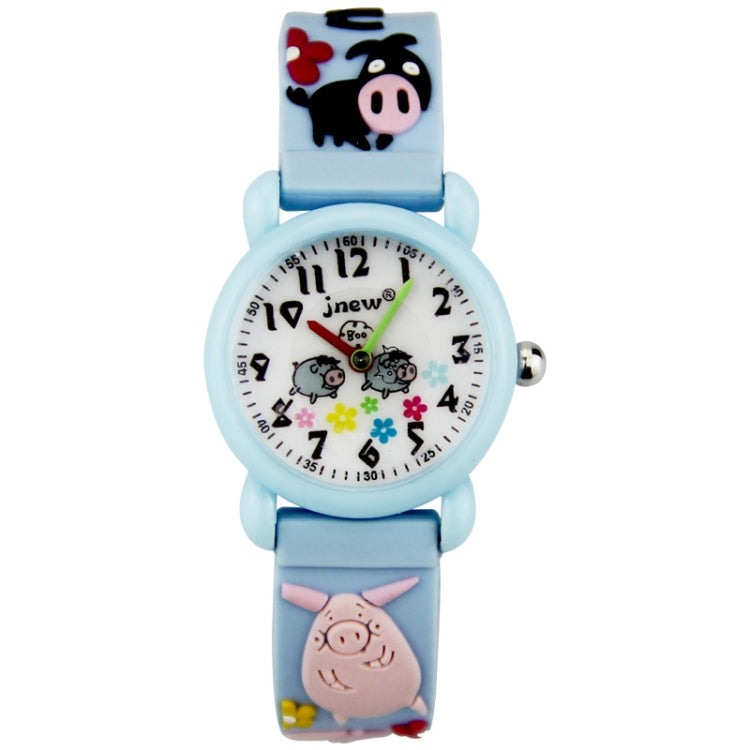 JNEW A335-86195 Children Cute Cartoon Waterproof Time Cognitive Quartz Watch