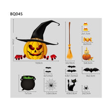 Load image into Gallery viewer, Halloween Decoration Stickers Pumpkin Lamp Spider Ghost Electrostatic Stickers,Style:, BQ040ABCD-45-46-47-48, BQ040ABCD-50-51, BQ041-42-43-44, BQ41-42-43-44-47-48, BQ049 + 050 + 052, BQ049 + 50 + 51 + (52 x 2), BQ049-51-52