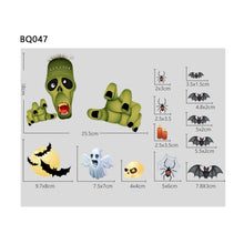 Load image into Gallery viewer, Halloween Decoration Stickers Pumpkin Lamp Spider Ghost Electrostatic Stickers,Style:, BQ040ABCD-45-46-47-48, BQ040ABCD-50-51, BQ041-42-43-44, BQ41-42-43-44-47-48, BQ049 + 050 + 052, BQ049 + 50 + 51 + (52 x 2), BQ049-51-52