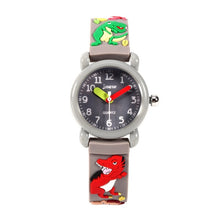 Load image into Gallery viewer, JNEW A335-86172 Children Cute Cartoon 3D Dinosaur Waterproof Silicone Strap Quartz Watch