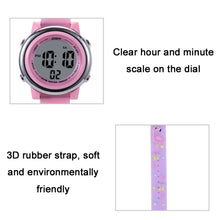 Load image into Gallery viewer, JNEW A380-86576 Student Cartoon Flamingo Waterproof Luminous Multifunction LED Electronic Watch