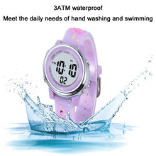 Load image into Gallery viewer, JNEW A380-86576 Student Cartoon Flamingo Waterproof Luminous Multifunction LED Electronic Watch
