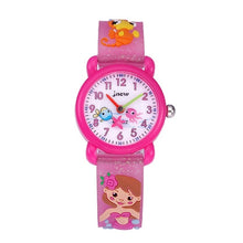 Load image into Gallery viewer, JNEW A335-86261 Children 3D Silicone Cartoon Mermaid Waterproof Quartz Watch