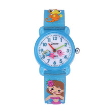 Load image into Gallery viewer, JNEW A335-86261 Children 3D Silicone Cartoon Mermaid Waterproof Quartz Watch
