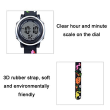 Load image into Gallery viewer, JNEW A380-20090-5 Children Cartoon Dinosaur Rhino Waterproof Time Recognition Colorful Backlight LED Electronic Watch