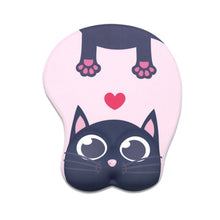 Load image into Gallery viewer, Silicone Hand Rest Thickened Wrist Mouse Pad, RJ-011 Cat Star, RJ-012 Big Face, RJ-013 Love Kiki, RJ-014 Blessing Full