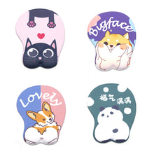 Load image into Gallery viewer, Silicone Hand Rest Thickened Wrist Mouse Pad, RJ-011 Cat Star, RJ-012 Big Face, RJ-013 Love Kiki, RJ-014 Blessing Full