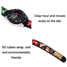 Load image into Gallery viewer, JNEW 6811-86172 Children Cartoon 3D Dinosaur Silicone Strap Waterproof Quartz Watch