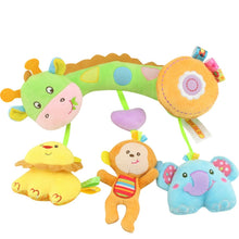 Load image into Gallery viewer, Baby Toys 0-1 Year Old Animal Bed Bells Soothing Plush Toys Baby Rattles Baby Carriage Hanging, A Crossbar - Deer, B Crossbar - Dolphins, C Crossbar - Birds