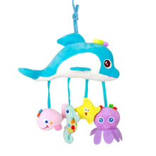 Load image into Gallery viewer, Baby Toys 0-1 Year Old Animal Bed Bells Soothing Plush Toys Baby Rattles Baby Carriage Hanging, A Crossbar - Deer, B Crossbar - Dolphins, C Crossbar - Birds