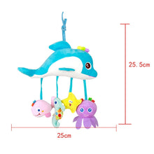 Load image into Gallery viewer, Baby Toys 0-1 Year Old Animal Bed Bells Soothing Plush Toys Baby Rattles Baby Carriage Hanging, A Crossbar - Deer, B Crossbar - Dolphins, C Crossbar - Birds
