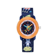 Load image into Gallery viewer, JNEW A369-86408 Children Cartoon Cosmic Starry Sky Waterproof Time Cognitive Ribbon Quartz Watch