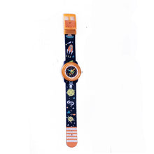 Load image into Gallery viewer, JNEW A369-86408 Children Cartoon Cosmic Starry Sky Waterproof Time Cognitive Ribbon Quartz Watch
