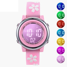 Load image into Gallery viewer, JNEW A380-86195 Children Cartoon Cherry Blossom Waterproof Time Recognition Colorful LED Electronic Watch