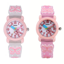 Load image into Gallery viewer, JNEW A335-86228 Children Cartoon 3D Love Butterfly Silicone Waterproof Quartz Watch
