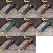 Load image into Gallery viewer, Pen Bag Personality Retro Pure Handmade First Layer Leather Pen Case Protective Cover, Mad Horse Skin Black, Mad Horse Skin Coffee, Mad Horse Skin Brown, Mad Horse Skin Green, Mad Horse Skin Wine Red, Mad Horse Skin  Blue, Mad Horse Skin Purple        ...