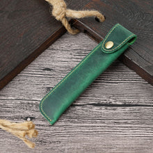 Load image into Gallery viewer, Pen Bag Personality Retro Pure Handmade First Layer Leather Pen Case Protective Cover, Mad Horse Skin Black, Mad Horse Skin Coffee, Mad Horse Skin Brown, Mad Horse Skin Green, Mad Horse Skin Wine Red, Mad Horse Skin  Blue, Mad Horse Skin Purple        ...