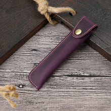 Load image into Gallery viewer, Pen Bag Personality Retro Pure Handmade First Layer Leather Pen Case Protective Cover, Mad Horse Skin Black, Mad Horse Skin Coffee, Mad Horse Skin Brown, Mad Horse Skin Green, Mad Horse Skin Wine Red, Mad Horse Skin  Blue, Mad Horse Skin Purple        ...