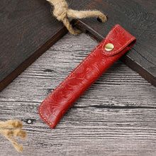 Load image into Gallery viewer, Pen Bag Personality Retro Pure Handmade First Layer Leather Pen Case Protective Cover, Mad Horse Skin Black, Mad Horse Skin Coffee, Mad Horse Skin Brown, Mad Horse Skin Green, Mad Horse Skin Wine Red, Mad Horse Skin  Blue, Mad Horse Skin Purple        ...