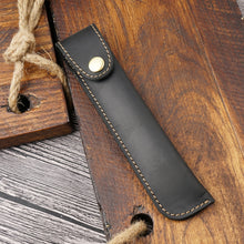 Load image into Gallery viewer, Pen Bag Personality Retro Pure Handmade First Layer Leather Pen Case Protective Cover, Mad Horse Skin Black, Mad Horse Skin Coffee, Mad Horse Skin Brown, Mad Horse Skin Green, Mad Horse Skin Wine Red, Mad Horse Skin  Blue, Mad Horse Skin Purple        ...