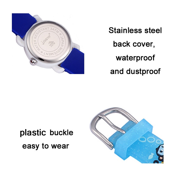 JNEW A335-86267 Children Cartoon 3D Diving Monkey Silicone Waterproof Quartz Watch