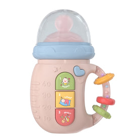 Early Education Baby Toy Newborn Light And Music Electric Comfort Milk Bottle Rattle