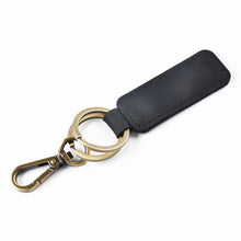 Load image into Gallery viewer, 2 PCS Handmade Crazy Horse Leather Retro Keychain Car Couple Keychain, Double Ring