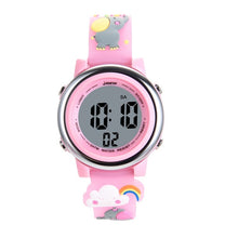 Load image into Gallery viewer, JNEW A380-86664 Children Cartoon 3D Happy Small Elephant Alarm Waterproof Sports LED Digital Watch
