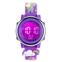 Load image into Gallery viewer, JNEW A380-86664 Children Cartoon 3D Happy Small Elephant Alarm Waterproof Sports LED Digital Watch