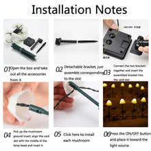 Load image into Gallery viewer, Solar Mushroom Lawn Light Outdoor Waterproof Garden Villa Landscape Decorative String Lights, 3.8m 10 LEDs, 5m 20 LEDs, 6.5m 30 LEDs