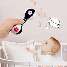 Load image into Gallery viewer, TOLOLO 1 Pair Baby Vision Training Early Educational Toy Newborn Chasing Black And White Sand Hammer Dumbbell Baby Rattle, T168263-2