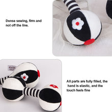 Load image into Gallery viewer, TOLOLO 1 Pair Baby Vision Training Early Educational Toy Newborn Chasing Black And White Sand Hammer Dumbbell Baby Rattle, T168263-2