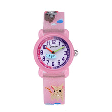 Load image into Gallery viewer, JNEW A335-86264 Children Cartoon 3D Kitten Catching Fish Silicone Waterproof Quartz Watch