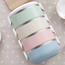 Load image into Gallery viewer, Gradient Color Lunch Box Food Bento Box Stainless Steel Container