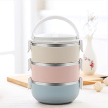 Load image into Gallery viewer, Gradient Color Lunch Box Food Bento Box Stainless Steel Container