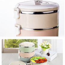 Load image into Gallery viewer, Gradient Color Lunch Box Food Bento Box Stainless Steel Container