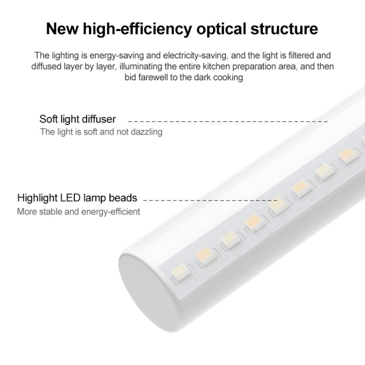 DMK-025 Smart Cabinet Lamp Kitchen Mirror Front Light, Touch + Human Body Induction, Hand Scan Timing, Hand Sweep Clock