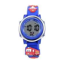 Load image into Gallery viewer, JNEW A380-81447 Children Cartoon Firefighter Waterproof Multifunction Sports LED Electronic Watch